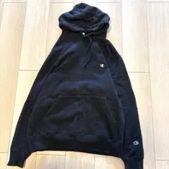 Champion 黒 フード付きパーカーX L R2番