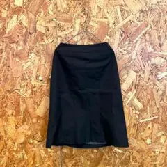 INDIVI インディヴィ 膝丈スカート フレア ブラック レディース 38 M