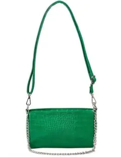 【未使用】クロコ型押し 2way ショルダーバッグ