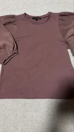 SUGAR SPOON ブラウン パフスリーブTシャツのサムネイル