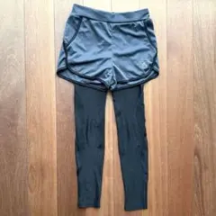 【セット】アシックス グレショートパンツ 黒 レギンス