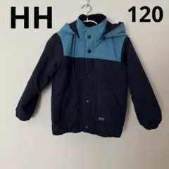 ヘリーハンセン　120 フード付きネイビージャケット　リバーシブル