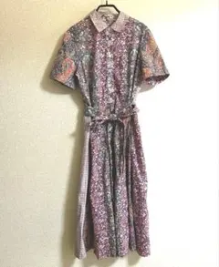 SCAPA パッチワーク　シャツワンピースのサムネイル