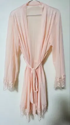 【本日閉店❗️超お得SALE】M 新品 ピンク レース シースルー カーディガン