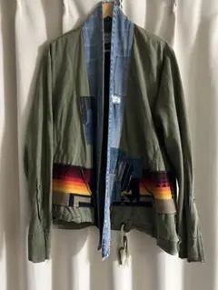 【最終値下】GREG LAUREN 再構築 デニム切替 キモノジャケット 3