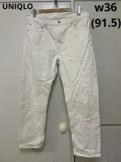 UNIQLOユニクロレギュラーフィットセルビッチジーンズ　w36