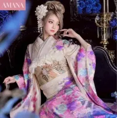振袖フルセット(8点)・成人式・辻ヶ花・辻が花・手絞り・高身長・銀