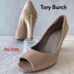 美品‪☆Tory Burch トリーバーチ オープントゥ スエード パンプスのサムネイル