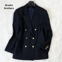 美品✨Brooks Brothers 紺ブレザー ブランドロゴ金ボタン