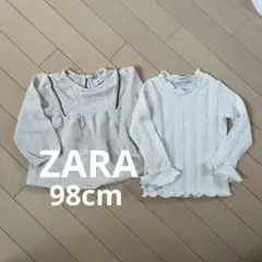 ZARA 2-3歳 長袖シャツ クリーム色
