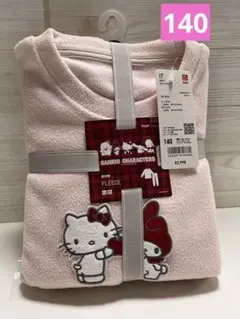 ユニクロ　サンリオ　キティ　マイメロ　フリース　上下セット　140