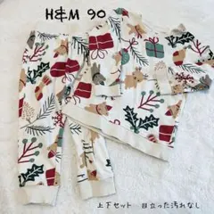 H&M クリスマス柄 上下セット 90