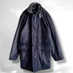 ライナー付き ジャケット　ブルゾン　ジャンパー　襟コーデュロイ　ブラック　XL