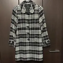 Ant Werpen チェスターコート 黒と白チェック柄 レディース