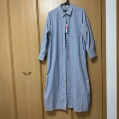 chocol raffine ストライプロングシャツワンピ