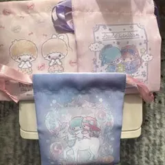 リトルツインスターズ　プチ巾着　3種セット