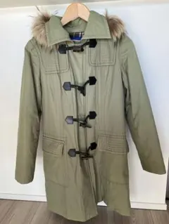 Burberry_ファー付きオリーブダッフルコート