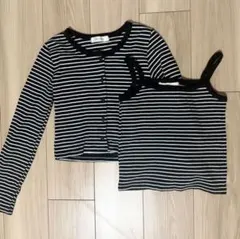 Nugu ONTHEMOOD セット　カーディガン　キャミソール　ボーダー