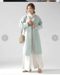 BAYFLOW☆Woolly TEC　Vネックロングコート