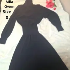 【オシャレ☆Mila Owen】紺　タートルネック　スカートワンピース　サイズ0