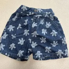 ミッキーマウス デニムハーフパンツ 100