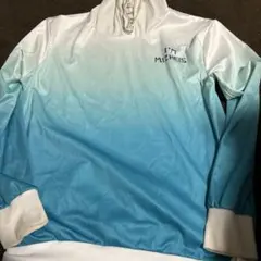 メンズ フード付きパーカーおしゃれ切替グラデーション