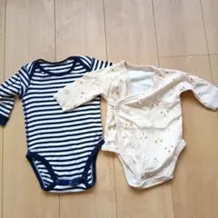 UNIQLO BABY 長袖ボディスーツ 2枚セット 60-70cm