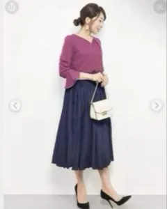 美品⭐︎アーバンリサーチロッソ サテンプリーツスカート