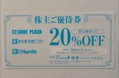 チヨダ 株主優待 20%引券
