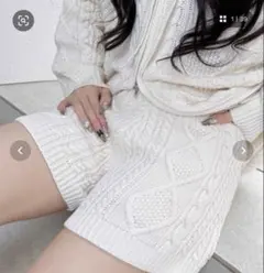 INGNI【WEB限定】ケーブルニットショートパンツ