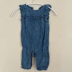 GAP デニムロンパース 12-18ヶ月 水玉模様