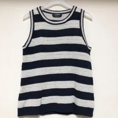 未使用 S MaxMara ストライプ ノースリーブ ニット
