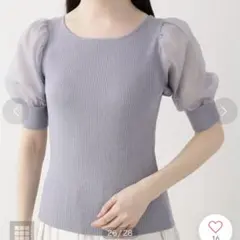 proportion body dressing シアーパフスリーブニットのサムネイル