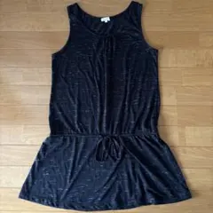 【値下げOK】美品✨ハッシュアッシュ　ノースリーブ総柄ミニワンピース ブラックのサムネイル