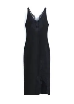 H&M レーストリム ニットワンピース S 新品