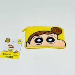 韓国ダイソー クレヨンしんちゃん ひまわり 刺繍コインケース 韓国限定 新品