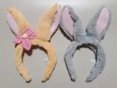 即日発送　ディズニー　カチューシャ　とんすけ&ミスバニー　#ファー　#ふわふわ
