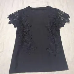 tocco closet レース切替 半袖カットソー ブラック Mサイズのサムネイル