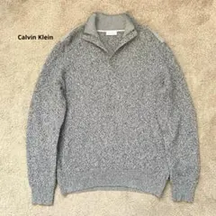 【美品】Calvin Klein ニット　エルボーパッチ　グレー