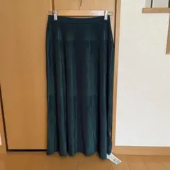 インディヴィ　ダークグリーン ロングスカート 38 新品未使用