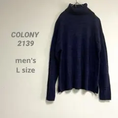 【コロニートゥーワンスリーナイン】メンズ ハイネックニット 長袖セーター 柔らか