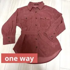 【one way】 コーデュロイDカンベルト付きシャツのサムネイル