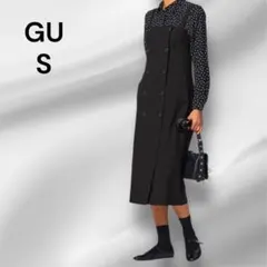 ジーユー　ジャンパースカート　M　ブラック　サロペット　ワンピース　B127