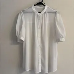 GU⭐︎シースルー五分袖ブラウス