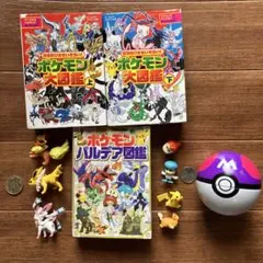 ポケモン図鑑セット 上下・パルデア　ミニフィギュア7体　マスターボール1個
