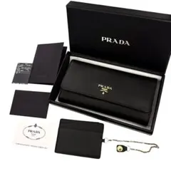 ✨極美品・箱カード パスケース付✨PRADA 長財布 二つ折り財布 サフィアーノ