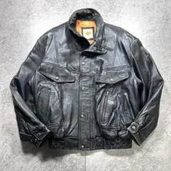 90s【Vintage】leather flight jacket/Y2K/a2