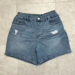 UNIQLO ショートパンツ　デニム　ダメージ加工　150