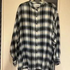 古着　100%コットン　【ノーカラーオーバーシャツ】