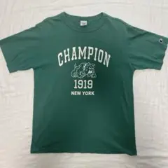 Champion チャンピオン Tシャツ L グリーン カレッジロゴ
